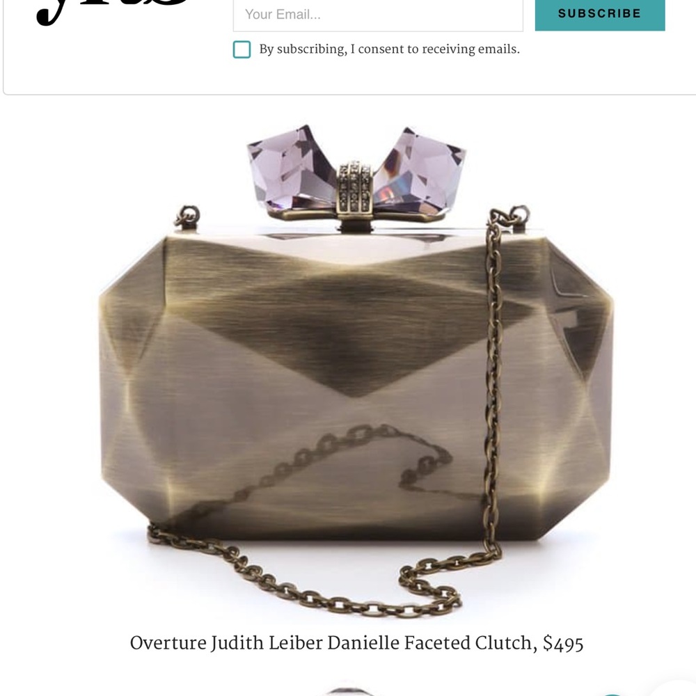 Judith leiber Danielle faceted clutch